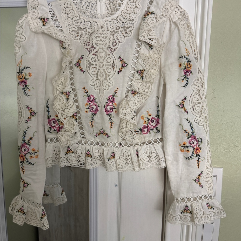 Zimmerman Floral Embroidered Lace Top